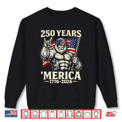 Bigfoot Merica Rock American Flag Patriotic 4Th Of July Shirt 2 Sweatshirt Bigfoot Merica Rock American Flag Patriotic 4th of July Shirt