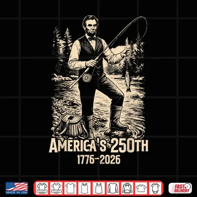 Design Abraham Lincoln Fishing Funny Retro Vintage Fisherman Meme Shirt