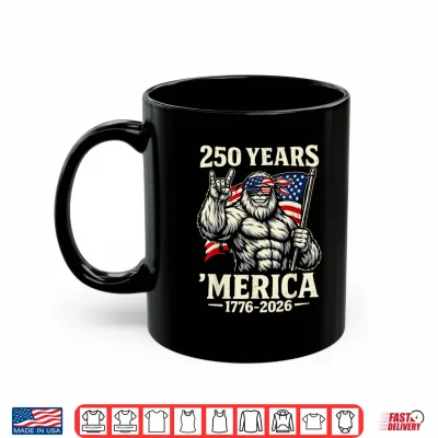 Bigfoot Merica Rock American Flag Patriotic 4Th Of July Shirt 3 Mug Bigfoot Merica Rock American Flag Patriotic 4th of July Shirt