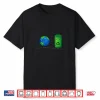 Cute Recycling Bin & Globe Cartoon Design For Earth Day Shirt