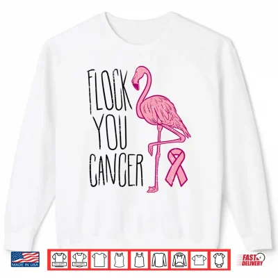 Sweatshirt Mens Flock You Breast Cancer Flamingo Pink Ribbon Support Gift Performance Shirt 1