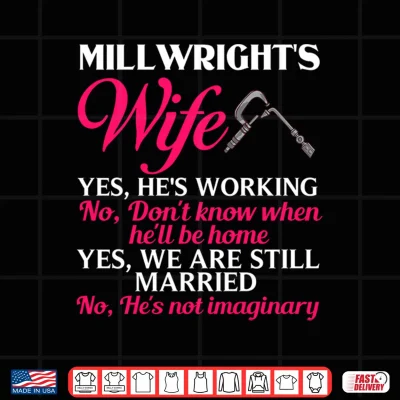 Design Mens Millwright Wife Training Industrial Mechanic Welding Tools Performance Shirt 1