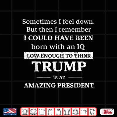 Design Retro Political Sometimes I Feel Down But Then I Remember Shirt 1