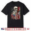 250 Years Funny Skeleton Fireworks American Flag 4Th Of July Shirt