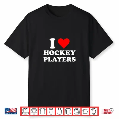 I Heart Hockey Players Funny Campus Romance 2026 Shirt