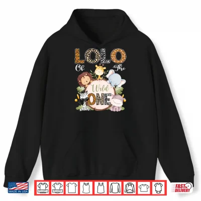 Hoodie Lolo of The Wild One 1St Birthday Safari Woodland Performance Shirt
