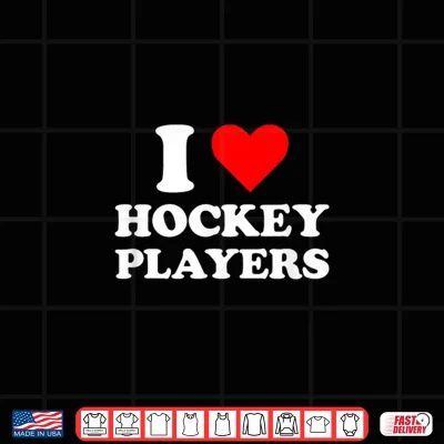 Design I Heart Hockey Players Funny Campus Romance 2026 Shirt
