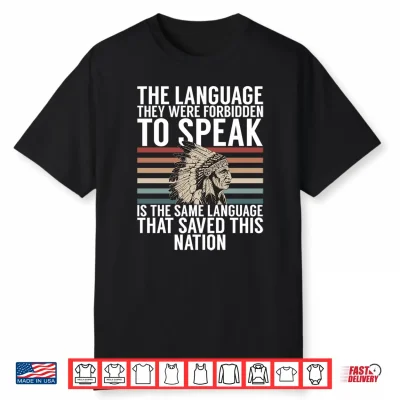 Mens The Language They Were Forbidden To Speak Saved The Nation Performance Shirt