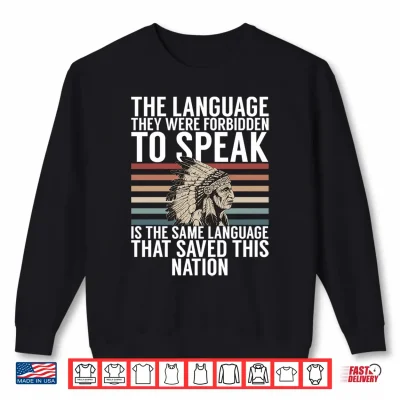 Sweatshirt Mens The Language They were Forbidden to Speak Saved The Nation Performance Shirt