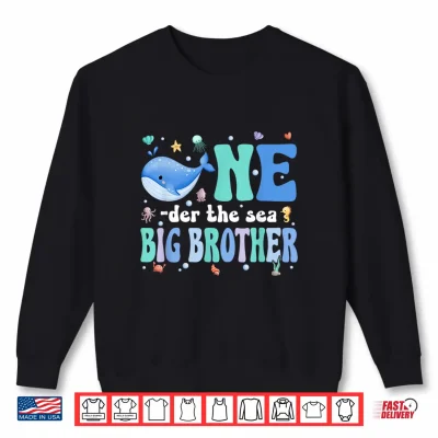 Sweatshirt One der The Sea Big Brother of Birthday Kids Ocean Bday Shirt