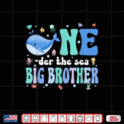 Design One der The Sea Big Brother of Birthday Kids Ocean Bday Shirt