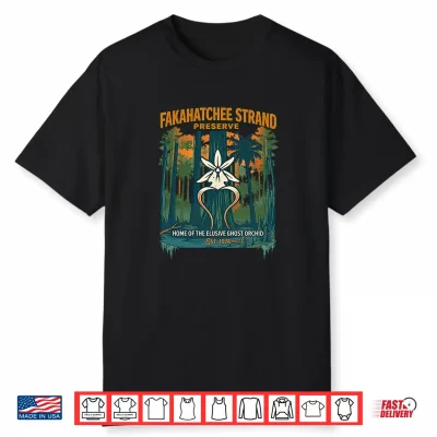 Vintage Fakahatchee Strand Florida Ghost Orchid Graphic Shirt