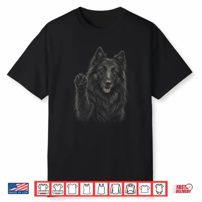 Belgian Sheepdog Artwork Design Shirt