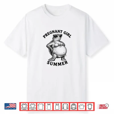 Pregnant Girl Summer Turtle Funny Pregnancy Shirt