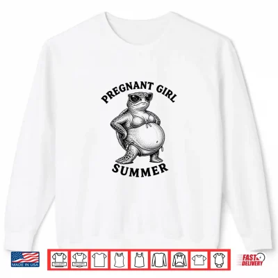 Sweatshirt Pregnant Girl Summer Turtle Funny Pregnancy Shirt