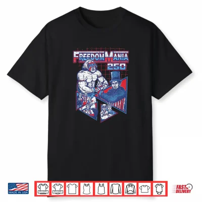 Funny Freedommania 250 America Fourth Of July Birthday Party Shirt