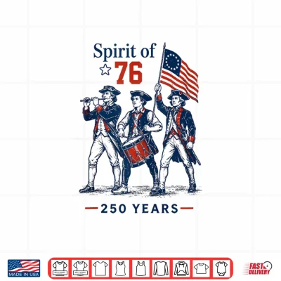 Design Spirit of 76 Vintage 4th of July Shirt
