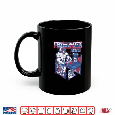 Mug Funny FreedomMania 250 America Fourth of July Birthday Party Shirt