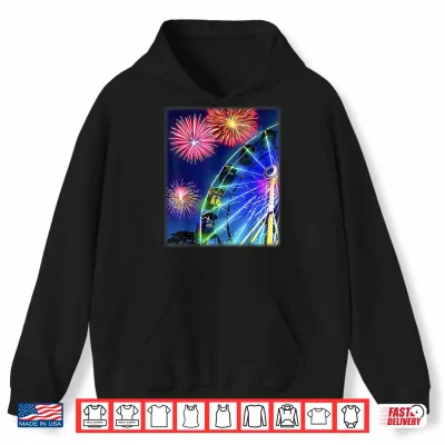 Hoodie Carnival Ferris Wheel Fireworks Shirt