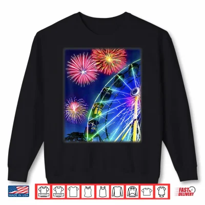 Sweatshirt Carnival Ferris Wheel Fireworks Shirt