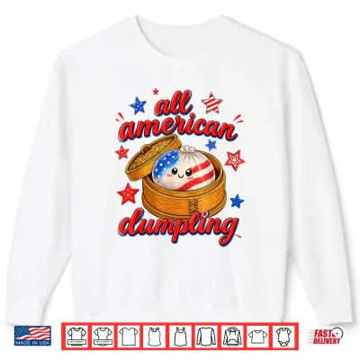Sweatshirt Kids Cute Striped All American Dumpling 4th of July Girls Shirt