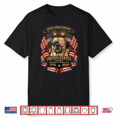 Puggle Dog Usa Independence 1776 2026 Patriotic Shirt
