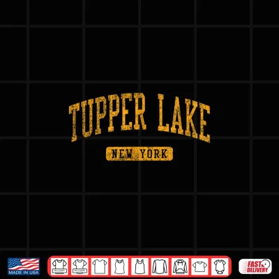Design Tupper Lake NY Vintage Athletic Sports Design JG3 Shirt