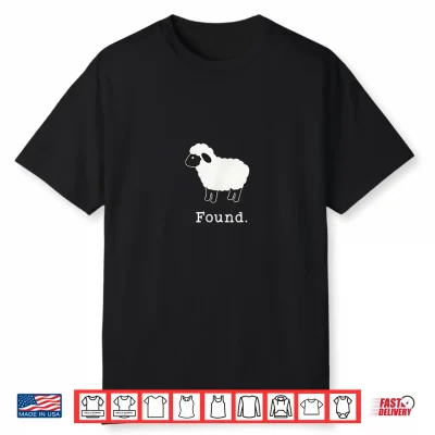 Found Minimalist Sheep Christian Psalm 23 Lamb Christian Shirt