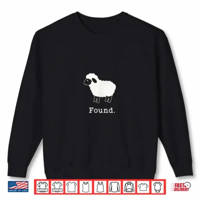 Sweatshirt Found Minimalist Sheep Christian Psalm 23 Lamb Christian Shirt
