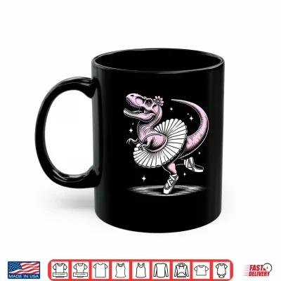 Mug Mens Ballet Dancing T Rex in Tutu and Slippers Performance Shirt