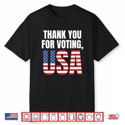 Thank You For Voting Usa Patriotic American Flag Performance Shirt