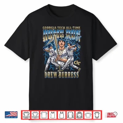 Georgia Tech All Time Home Run Leader Drew Burress Shirt