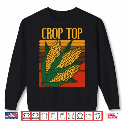 Sweatshirt Funny Crop Top Corn Shirt