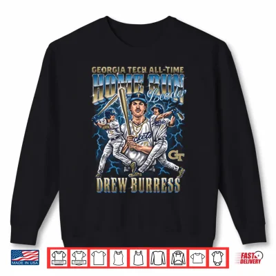 Sweatshirt Georgia Tech All Time Home Run Leader Drew Burress Shirt