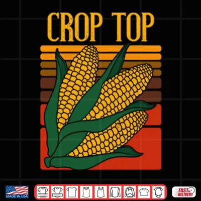 Design Funny Crop Top Corn Shirt
