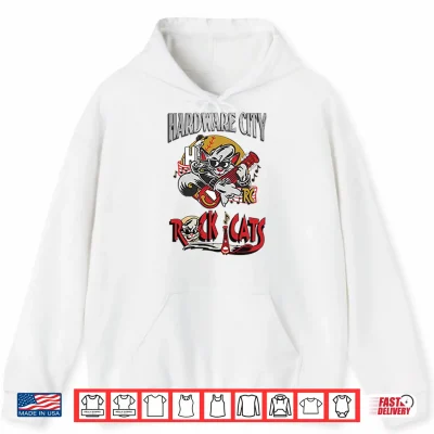 Hoodie Hardware City Rock Cats Shirt