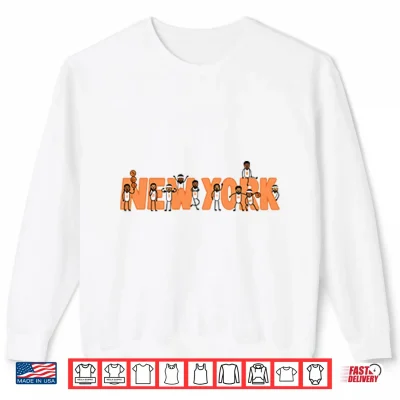 Sweatshirt New York Knicks Cartoon Stick Figure Shirt