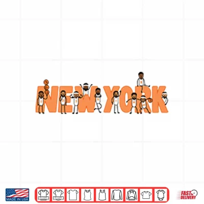 Design New York Knicks Cartoon Stick Figure Shirt