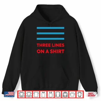Hoodie Three Lines On A Shirt England Europe Shirt