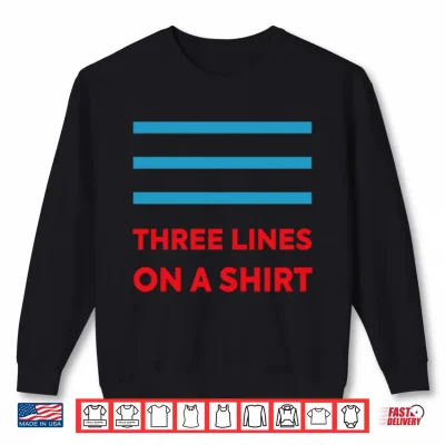 Sweatshirt Three Lines On A Shirt England Europe Shirt