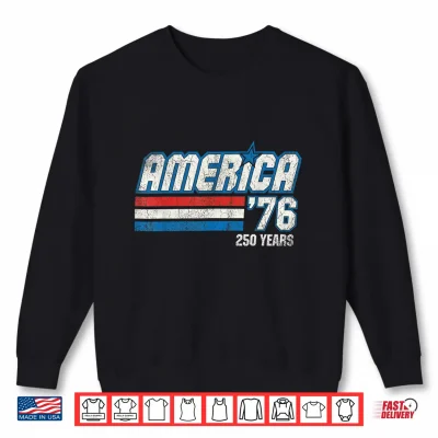 Sweatshirt America Retro 250 Anniversary 250th USA Merchandise Freedom Shirt