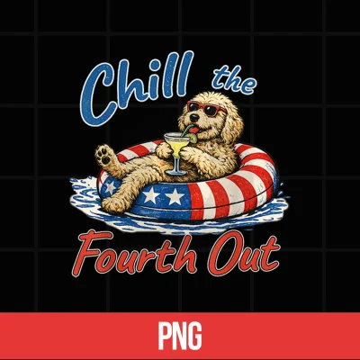 Digital Chill The Fourth Out Funny Goldendoodle Dog Lover Shirt