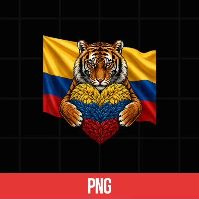 Digital Colombia Flag Tiger Heart Colombian Pride Patriotic Heritage Shirt