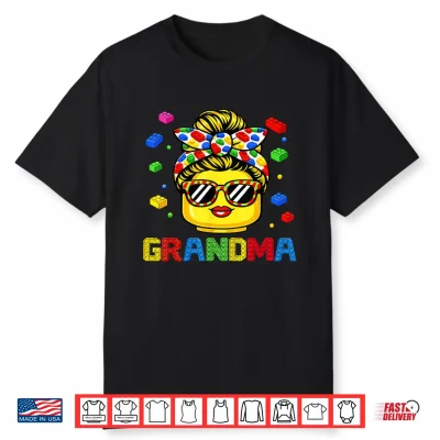 Grandma Master Builder Building Bricks Blocks Mothers Day Shirt