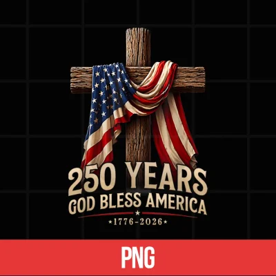 Digital God Bless America 250 Years 1776 2026 Christian 4th of July Shirt