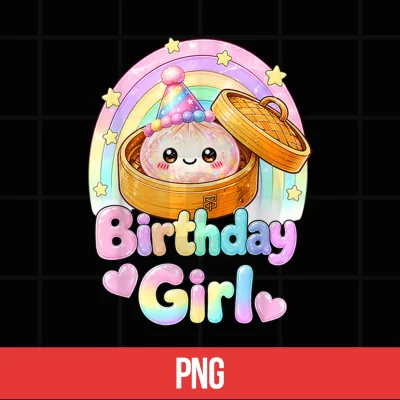 Digital Happy Birthday Girl Kawaii Dumpling Anime Birthday Party Shirt