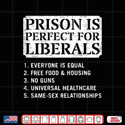 Design Prison is Perfect for Liberals Anti Liberal Quote Shirt
