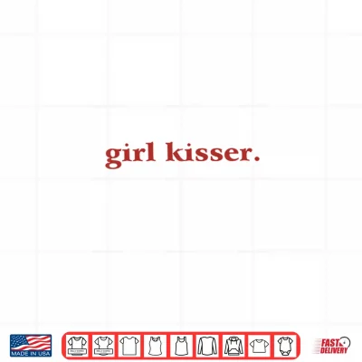 Design Retro Girl Kisser Lesbian Queer Pride LGBTQ Bachelorette Shirt