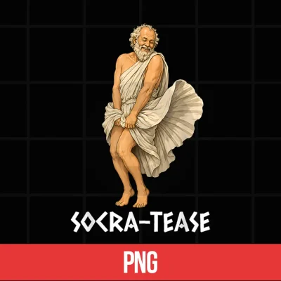 Digital Funny Philosophy Pun Socrates Socra Tease Shirt