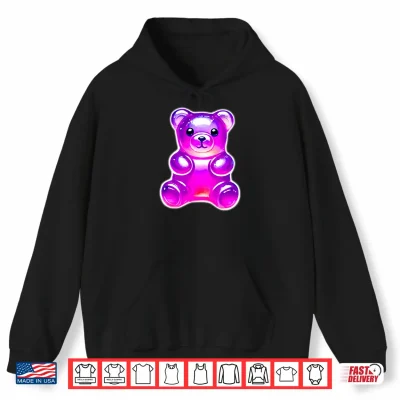 Hoodie Gummy Bear Candy Purple Shirt